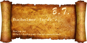 Bucheimer Teréz névjegykártya